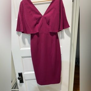 Maroon knee length formal dress